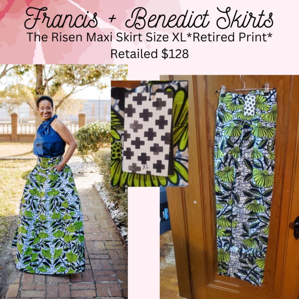 NWT Francis + Benedict Size XL Maxi Skirt "Risen"